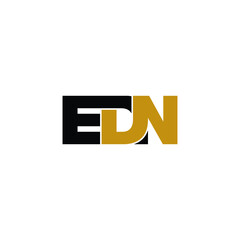 EDN letter monogram logo design vector