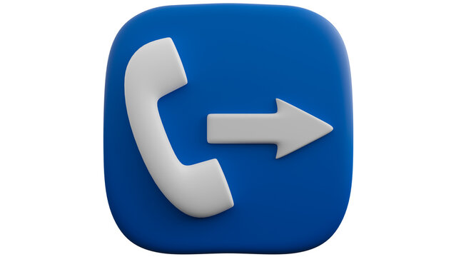 A 3D Illustration Of Blue Phone Outgoing Call. mobile telephone, also called mobile phone, portable device for connecting to a telecommunications network in order to transmit and receive voice, video,