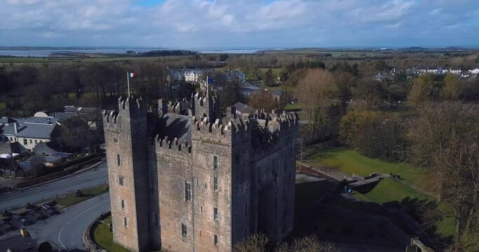 Aerial View of Bunratty Castle in Ireland