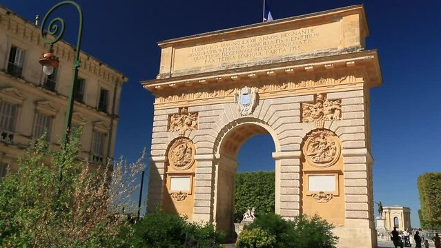 L'Arc de Triomphe  ou Porte du Peyrou, monument de Montpellier.