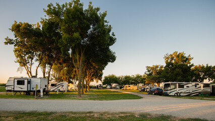 View of parks campsites and roads to camping and a fun time