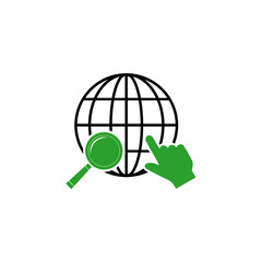 Go to web icon isolated on white background