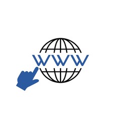 Go to web icon isolated on white background