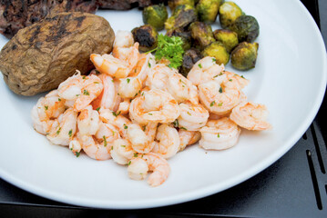 Spicy Fresh Cooked Shrimp as a Delicious Side Dish