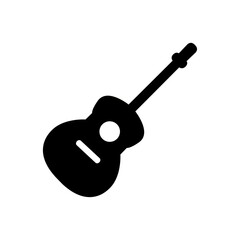 guitar icon symbol. on white background