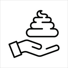 Poop Icon In Trendy Design Vector illustration on white background.