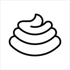 Poop Icon In Trendy Design Vector illustration on white background.