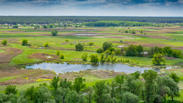 Seversky Donets River, beautiful landscape, nature.