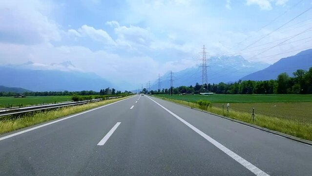 Hyperlapse sur une autoroute Suisse avec des travaux