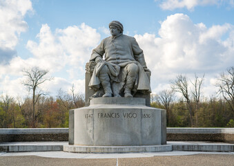 A Statue of George Rogers Clark  at the National Historical Park