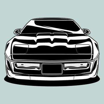 Front view car vector illustration for conceptual design