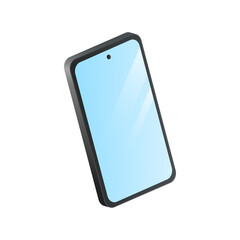 3d Graphic Smartphone on White Background. Vector illustration