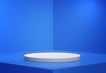 Minimalism abstract background, pedestal. 3d illustration.