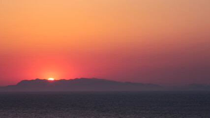 Sunset at town Rhodos