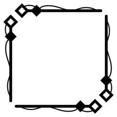 geometric art square frame
