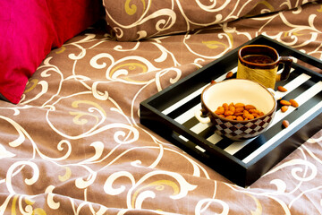 Morning coffee in bed, the best breakfast