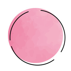 circle watercolor banner
