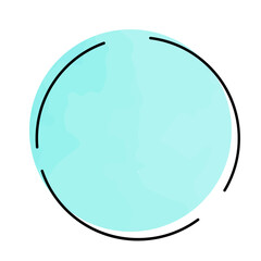 circle watercolor banner
