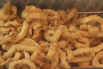 battered and fried cuttlefish rings-