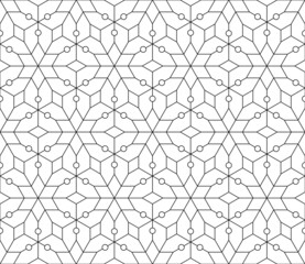 Obraz premium Black and white seamless illustrations. Coloring book, colouring page for children and adults. Decorative abstract linear vector pattern design. Thin line drawing. Easy to edit color and line weight