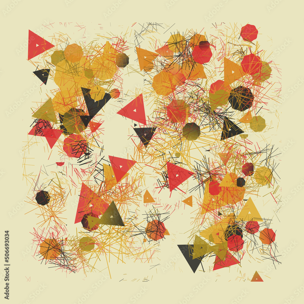 Poster bauhaus aesthetics graphics art made vector geometric shapes and abstract forms