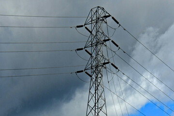 Lattice Steel Tower (LST) carrying 220kv electrical cables 