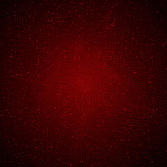 Vector illustration red background with dynamic waves with dust