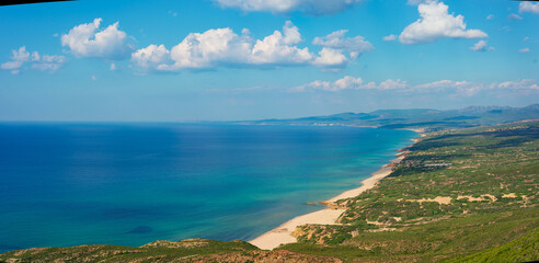 Fototapeta na wymiar Sardegna, panorama della splendida spiaggia selvaggia di Scivu, Italia, Europa 