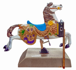 Vintage 25-cent galloping horse ride.