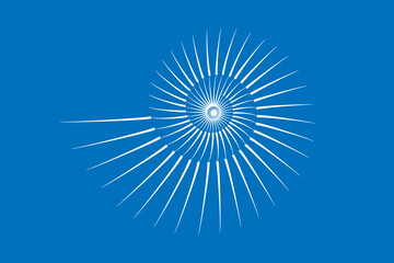 Modern Geometric Nautilus shell icon. Flat Logo vector illustration - obrazy, fototapety, plakaty