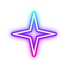 gradient star neon light
