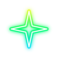 gradient star neon light
