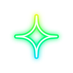 gradient star neon light
