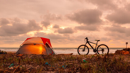 Camping en la playa