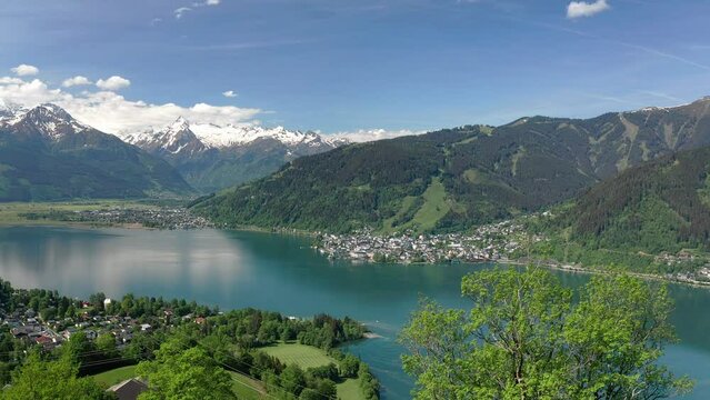 Panoramic view over Zell am See, Salzburg, Austria