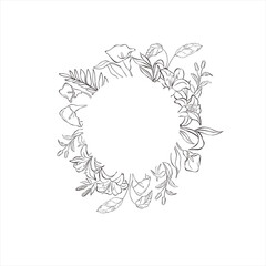 Tropical frames with flowers and leaves.