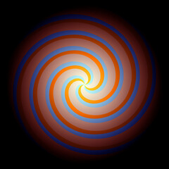 Exclusive spiral design that mesmerizes. Vector image of a colored spiral squared
