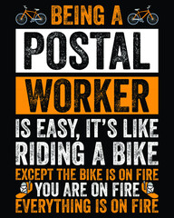 National Postal Worker Day T-shirt Design for Greeting Card Poster and Banner.
