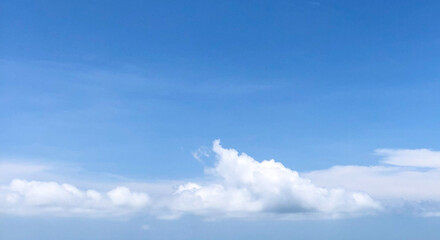 Blue sky with cloud in summer for wallpaper and background