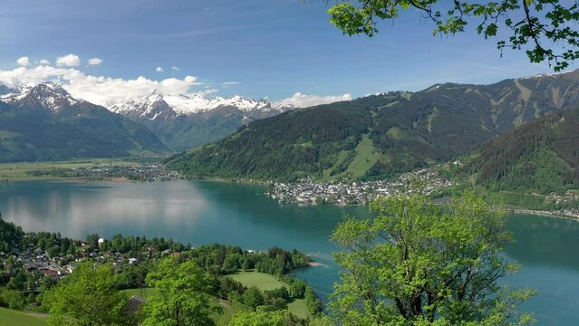 Panoramic view over Zell am See, Salzburg, Austria