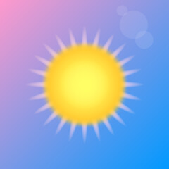 Vector sun solar icon