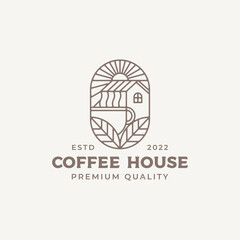 Coffee house logo design template
