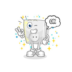 electric socket agree mascot. cartoon vector