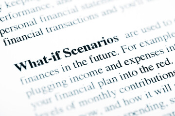 What-if Scenarios Text Macro Shot On Printed Paper