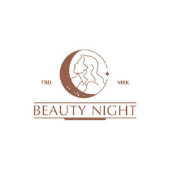 Minimalist Beauty with moon Logo