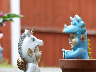 playing in the garden