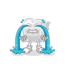 sugar cube crying illustration. character vector
