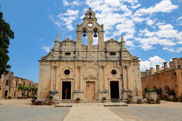 Medieval orthodox monastery of Arkadi on the island of Crete. Greece