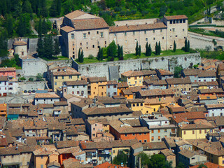 A beautiful panoramic view of the old town of Fossombrone in the Le Marche region of Central Italy...