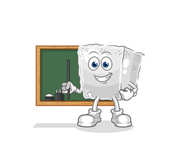 sugar cube teacher vector. cartoon character